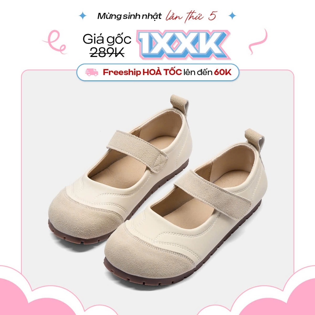 [ SẴN FULLSIZE - HOẢ TỐC ] Giày sandal đế lười quai dán đế chống trơn, bám tốt - Giày back to school - latlatclothing
