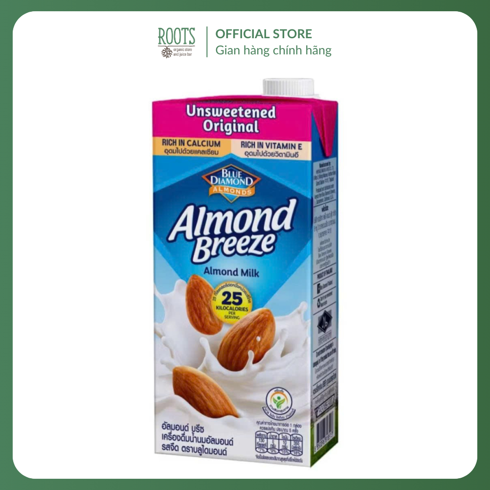 (Ship hỏa tốc) BLUE DIAMOND ALMONDS - Sữa Hạnh Nhân Không Đường, Almond Breeze, Almond Milk, Unsweet