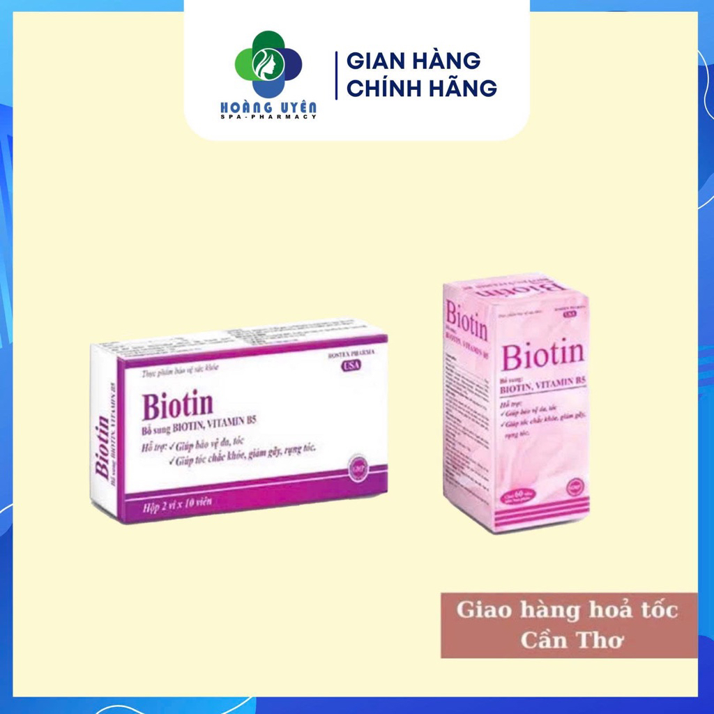 Viên uống đẹp da, tóc Biotin Vitamin B5