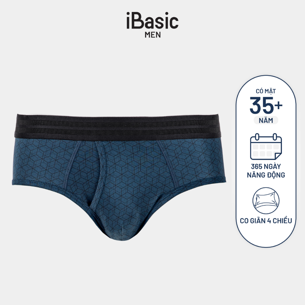 Quần lót nam iBasic brief tam giác thun lạnh họa tiết PANM127