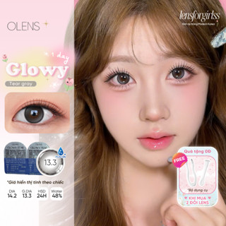   OLENS  Lens 1 ngày | Kính áp tròng GIÃN TRÒNG - GLOWY TEAR GRAY chính hãng OLENS KOREA | LENSFORGIRLSS 