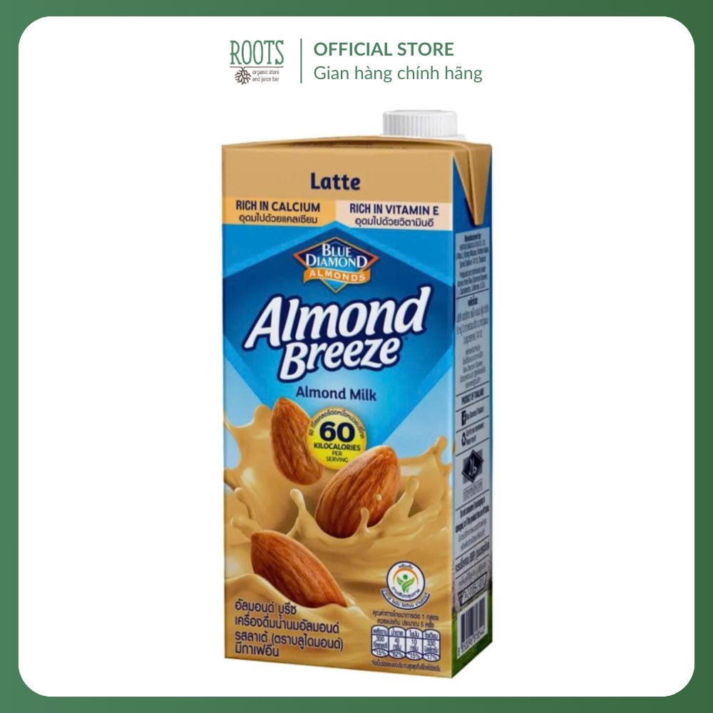 (Ship hỏa tốc) BLUE DIAMOND ALMONDS - Sữa Hạnh Nhân Latte, Almond Breeze, Almond Milk, Latte (946ml)