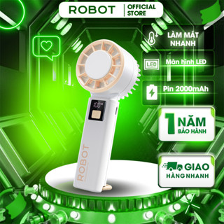  Quạt Mini Cầm Tay Robot RT- HF01 Màu Trắng Tốc Độ Động Cơ Cao  - Bảo hành 1 Năm 