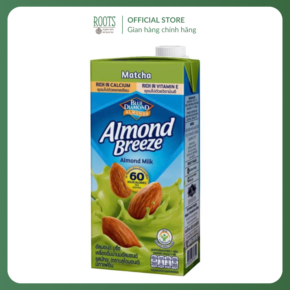 (Ship hỏa tốc) BLUE DIAMOND ALMONDS - Sữa Hạnh Nhân Matcha, Almond Breeze, Almond Milk, Matcha (946m