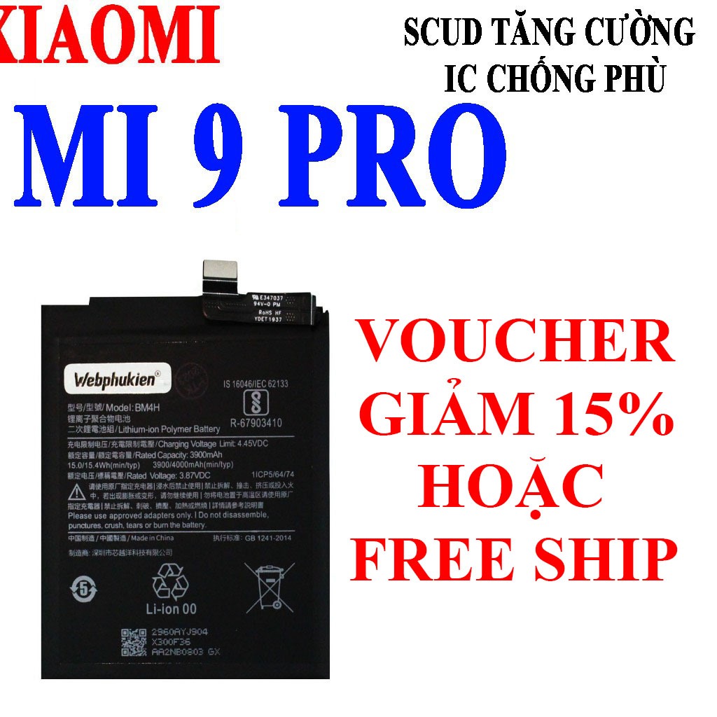 Pin Scud cho Xiaomi Mi9 Pro/Mi 9 Pro BM4H - 4000mAh