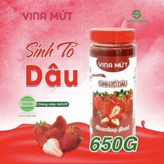 [Sinh tố hũ 650g] Sinh tố Vina Mứt dùng pha chế trà, trà sữa, làm kem, bánh, ya ua, sữa chua, soda,...