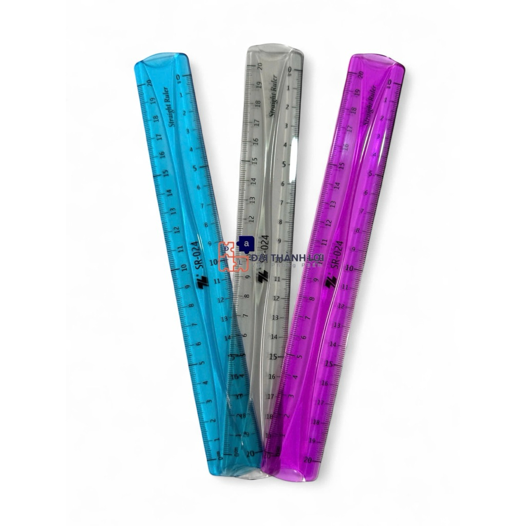 COMBO 2 CÂY Thước dẻo PVC Thiên Long SR-024 ( Giao Màu Ngẫu Nhiên)
