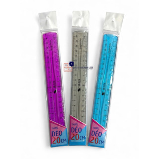 COMBO 2 CÂY Thước dẻo PVC Thiên Long SR-024 ( Giao Màu Ngẫu Nhiên)