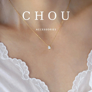  Dây Chuyền Titan Vòng Cổ Titan Đính Đá Hình Giọt Nước | CHOU ACCESSORIES | 