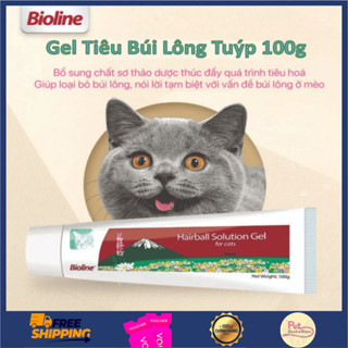  Gel Tiêu Búi Lông & Dinh Dưỡng Bioline Cho Mèo - Hairball & Nutrition Supplements 100gr 