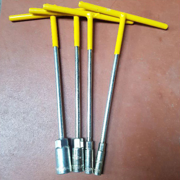 Tay mở ốc chữ T đủ cỡ (8mm đến 19mm), Tay vặn khẩu chữ T vặn ốc đa năng, Tê vặn ốc bằng tay cao cấp