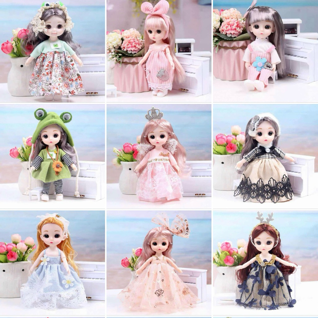 Búp bê 17 cm xinh xắn khớp cầu mới nhất đóng hộp xịn sò