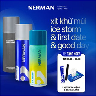 Xịt khử mùi nam giới hương nước hoa Good Day, First Date, Ice Storm Nerman 100ml