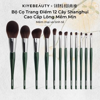 Bộ 12 Cọ Trang Điểm SHANGHUI Lông Tự Nhiên Cao Cấp Siêu Mềm Mịn Bám Phấn Tốt