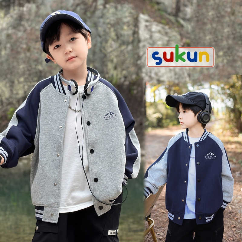Áo khoác bomber bé trai siêu đẹp Sukun - Áo khoác bóng chày trẻ em Quảng Châu Áo bomber cho bé