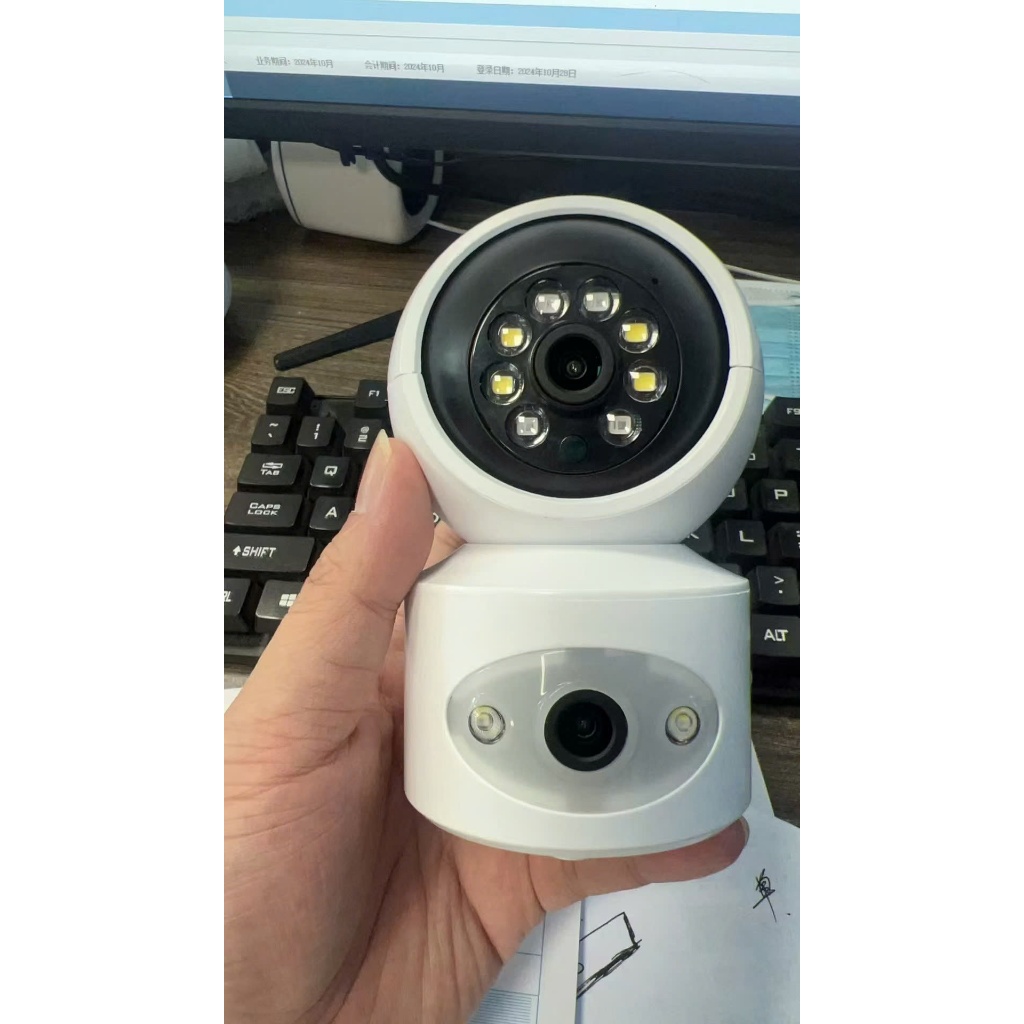 Camera Yoosee Wifi trong nhà 2 Mắt Xem 2 Màn Hình Cùng Lúc, Xem Đêm Có Màu, Đàm Thoại 2 Chiều