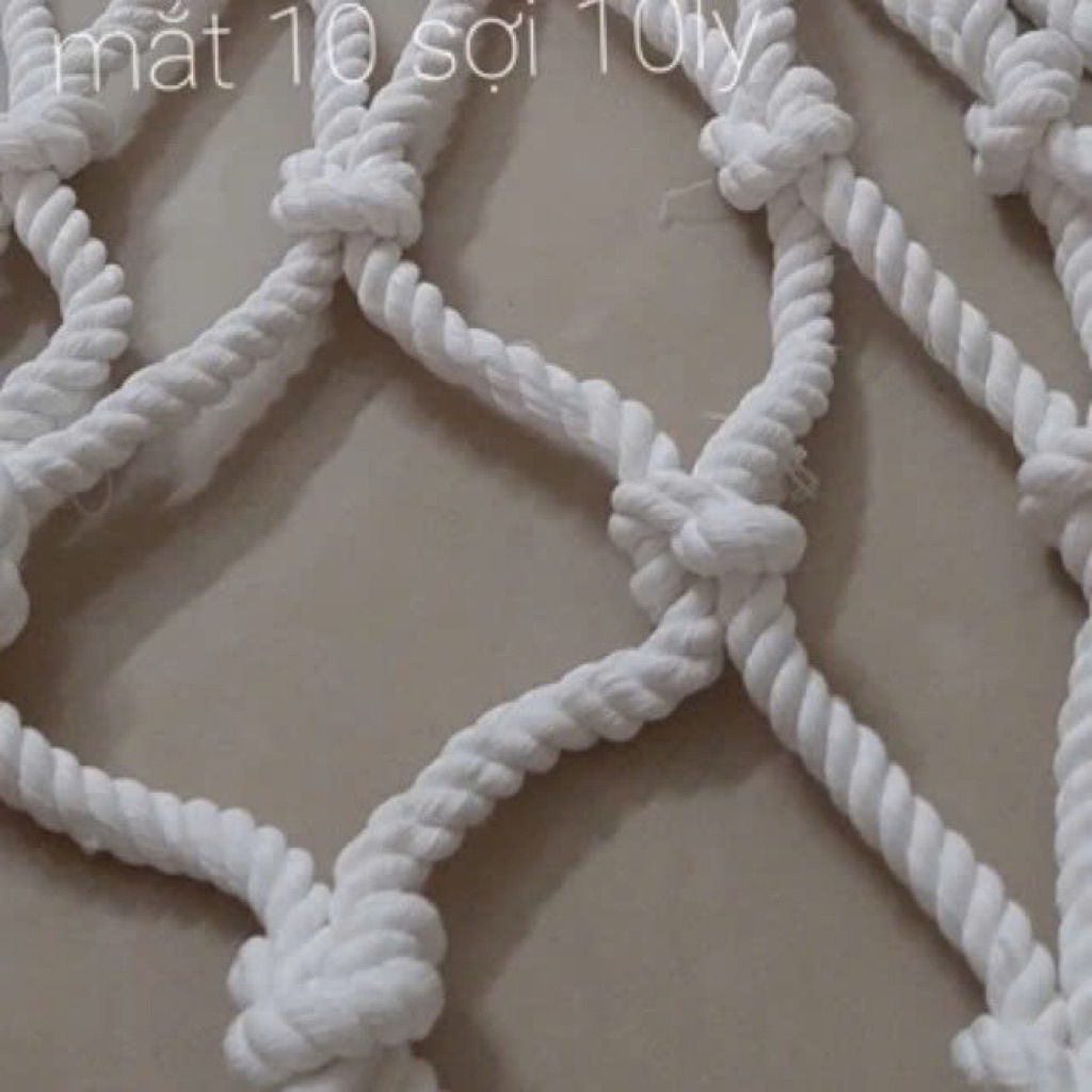 Lưới chắn giếng trời, lưới võng trời homestay sợi 8mm ( mắt 10cm)