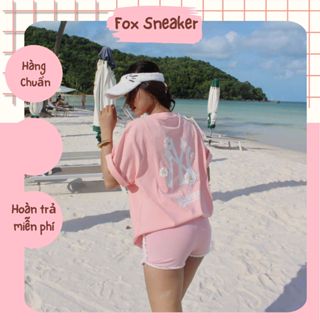 Áo Thun New Era Flower Hồng Logo In Phồng 100% Cotton Hàng Chính Hãng 13765215 | Fox Sneaker