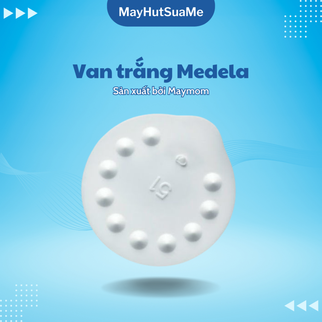 Van trắng Medela sản xuất bởi Maymom - dùng cho máy hút sữa Medela Pump, Swing đơn, Harmony