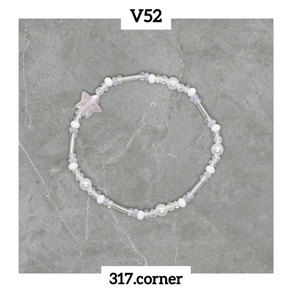 [Hàng đặt trước] Vòng tay hạt cườm charm ngôi sao - V52 - 317.corner