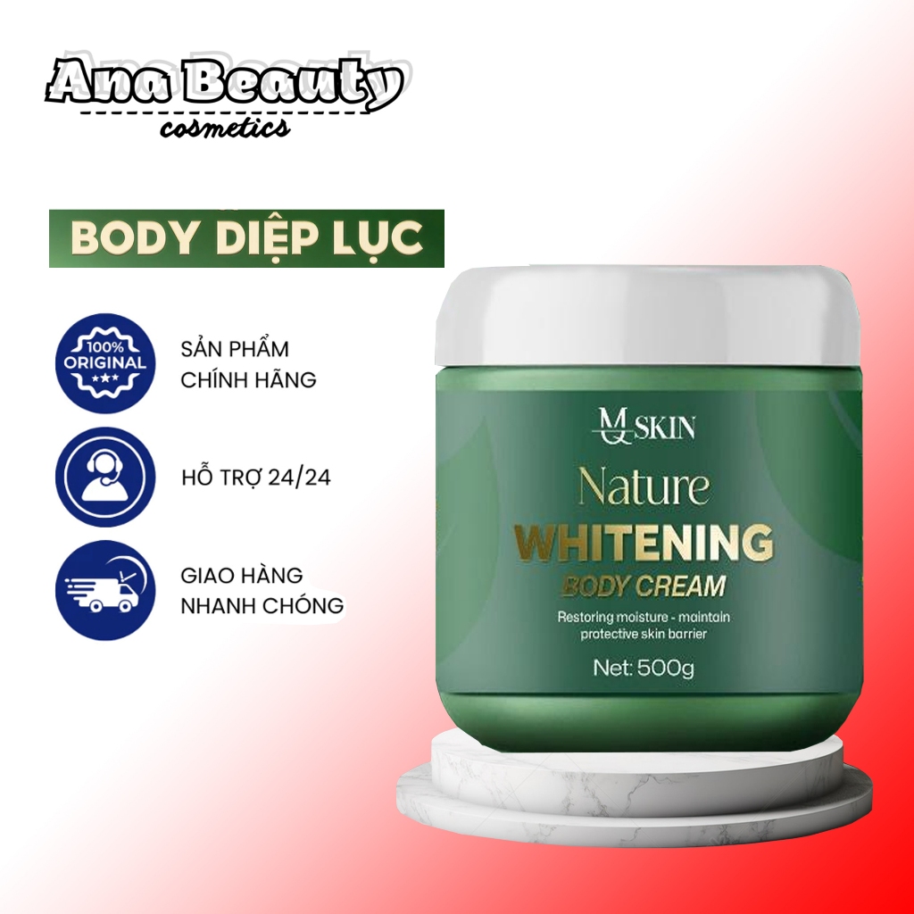 [MQ SKIN] Kem Dưỡng Da Body 500 Gram Nature Whitening Body Cream 500gr Chính hãng