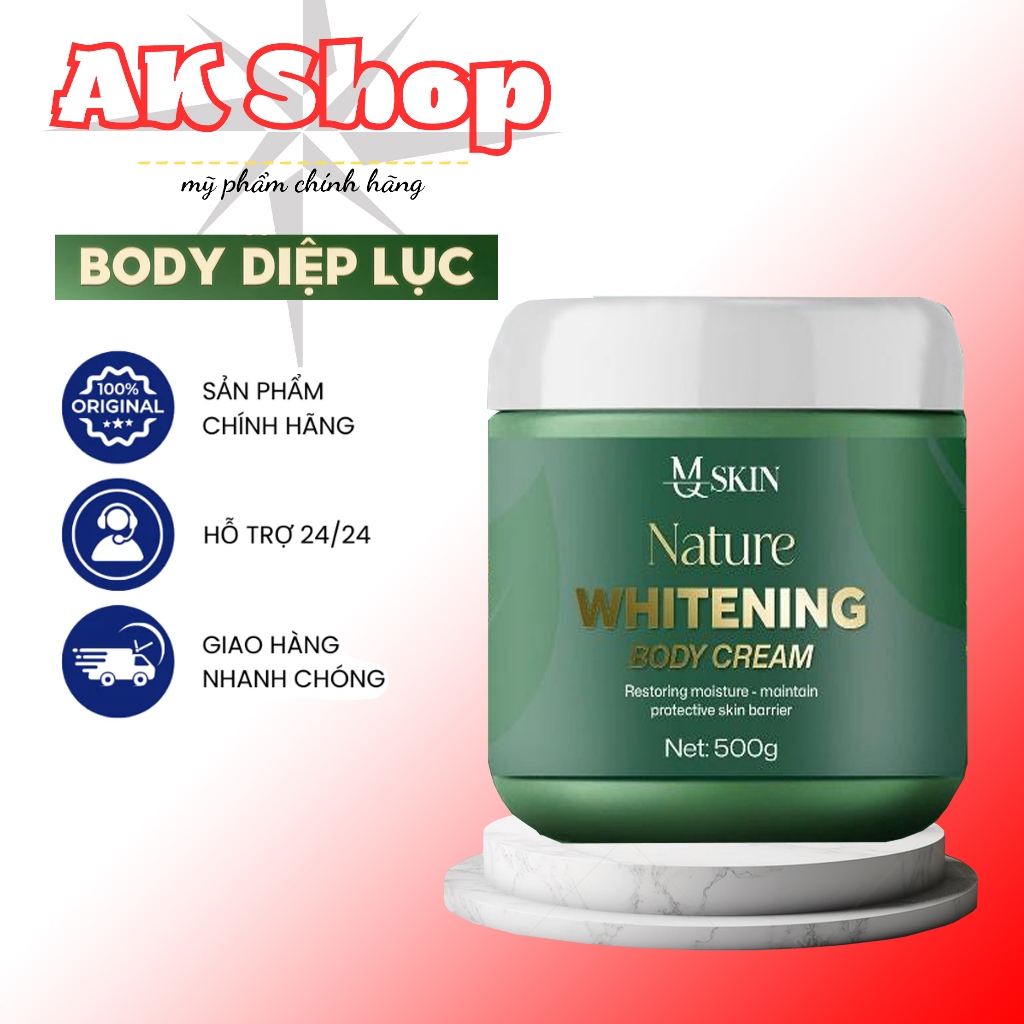 [MQ SKIN] Kem Dưỡng Da Body 500 Gram Nature Whitening Body Cream 500gr Chính hãng