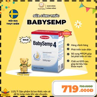 Sữa Công Thức BabySemp Thụy Điển Đầy Đủ Số Hộp 800g - Michi baby MC714