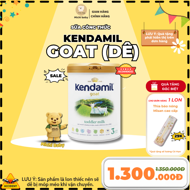 Michibaby- Sữa Công Thức Kendamil Dê Đạm A2 Cao Cấp Giúp Bé Phát Triển Toàn Diện Đủ Số 1,2,3- MC646