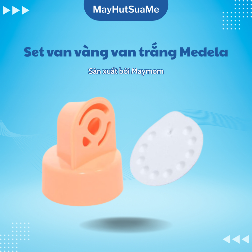 Set van vàng van trắng Medela sản xuất bởi  Maymom - dùng cho máy hút sữa Medela Pump, Swing đơn, Ha