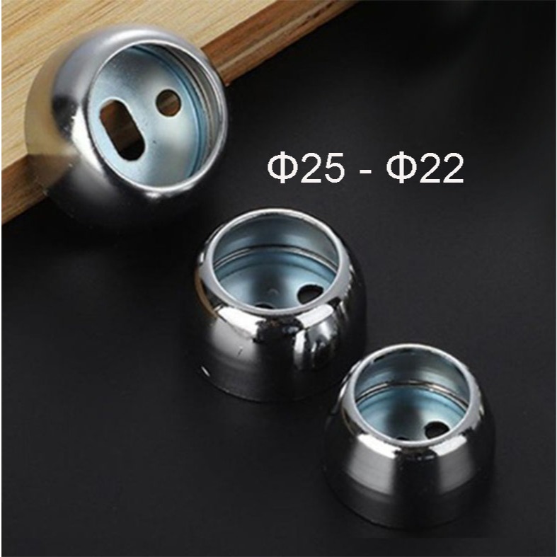 Combo 5 cặp chén Φ22 - Φ25 thanh treo tủ áo (1 cặp 2 chén )