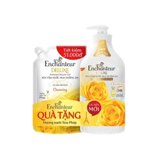 [TẶNG TÚI 450G] Sữa tắm hương nước hoa dưỡng da Enchanteur 900g