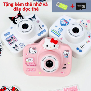 Đồ Chơi Máy Ảnh Kỹ Thuật Số Cho Bé Camera Kép Kèm Độ Phân Giải 2000MP, Máy Ảnh Kuromi, Melody