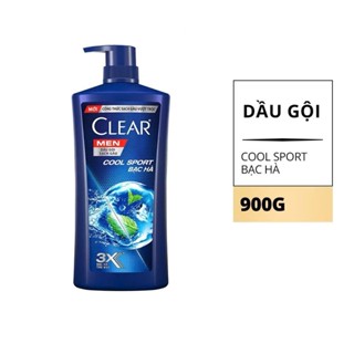 Dầu Gội CLEAR MEN Bạc Hà Sạch Gàu và Mát Lạnh Chai 650g& 900g