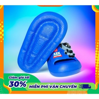 Dép bánh mì cho bé trai gái Họa Tiết Phi Hành Gia - Màu Xanh Nước biển - Dép bánh mì trẻ em