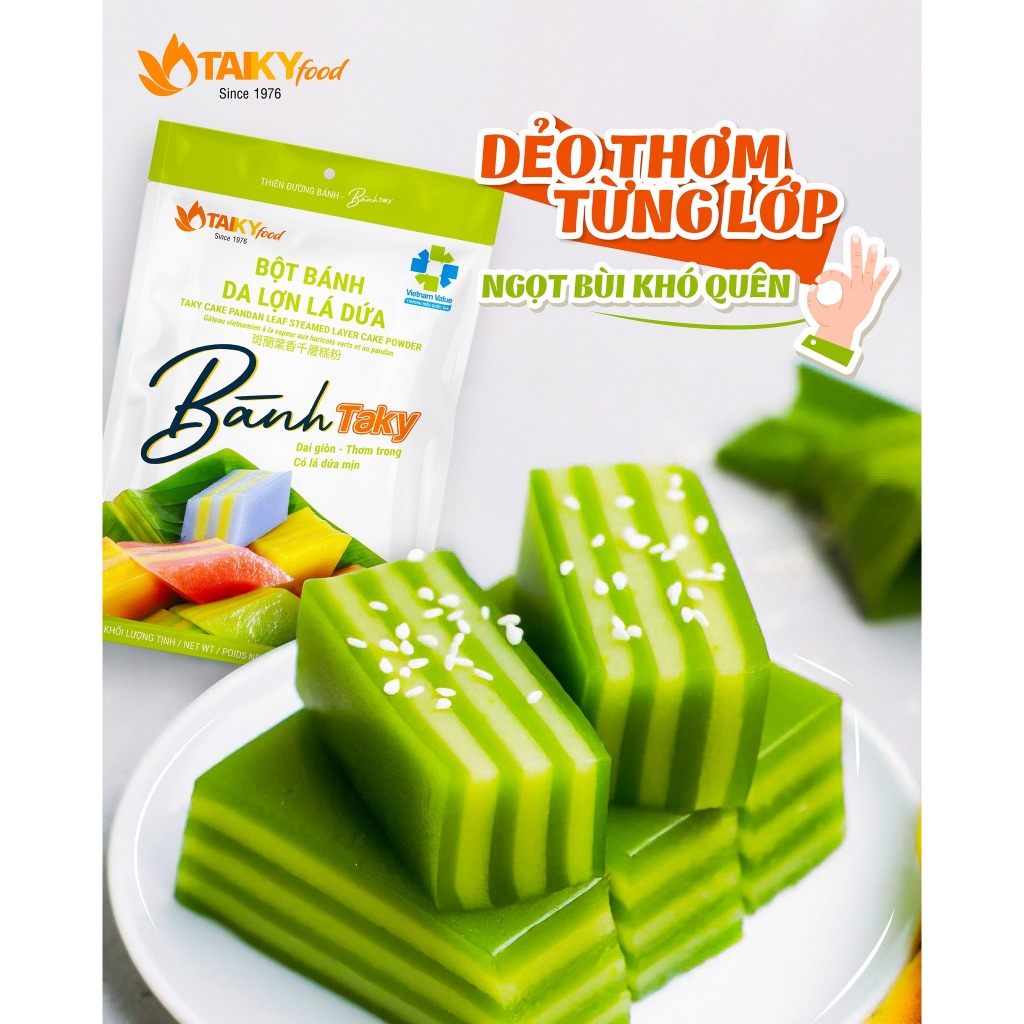 Bột Bánh Da Lợn Lá Dứa Tài Ký Gói 400gr