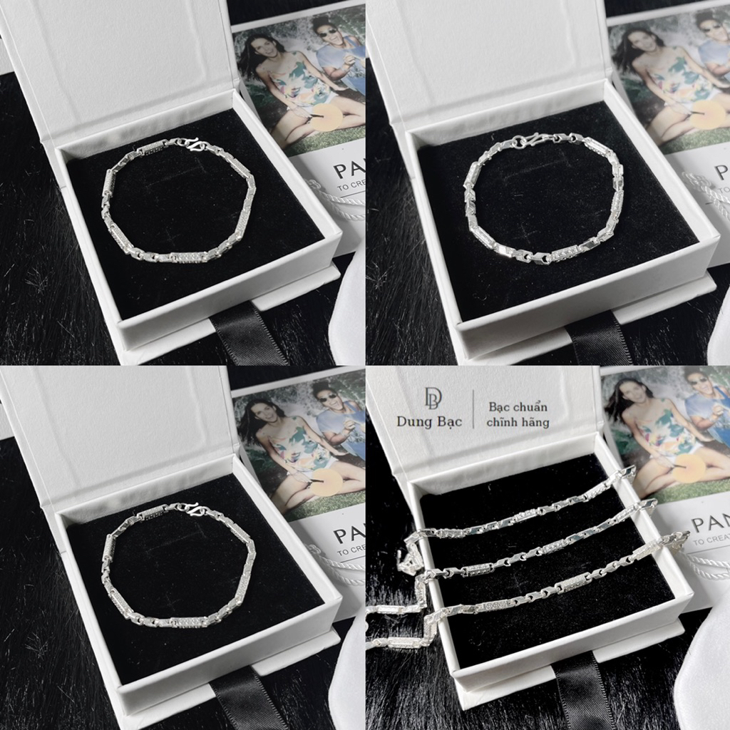  lắc tay nam bạc ta  thiết kế đơn giản sang đẹp - lắc tay nam bạc ta Dung Bạc 