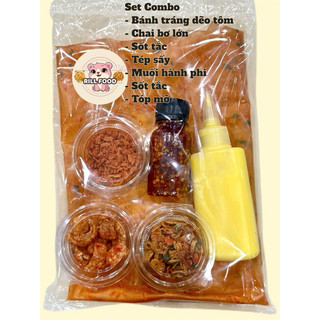  Combo Bánh Tráng Dẽo Tôm Tóp Mỡ Tép Sấy Cuốn Bơ Sốt Tắc 