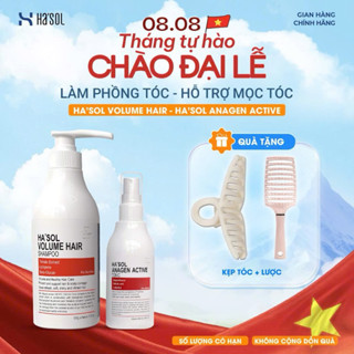Combo Dầu Gội Phục Hồi Tóc Hư Tổn Volume Hair Hasol 500g + Xịt Dưỡng Kích Mọc Tóc Hasol 100ml