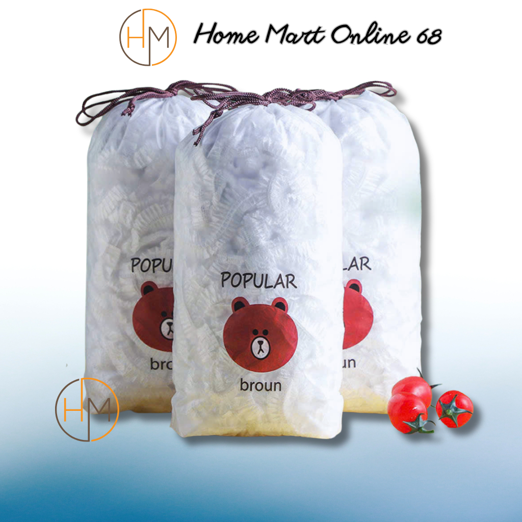[ COMBO 10 Gói ] Màng bọc thực phẩm chất liệu PE co dãn có chun siêu dai tiện lợi bọc thức ăn HM68