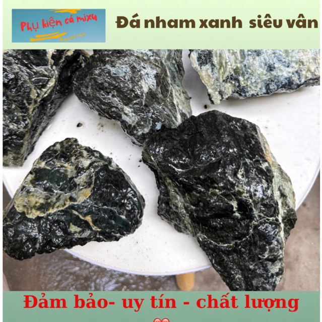 Đá Nham Xanh Siêu Vân (5kg) Trang Trí, Setup Bể Thuỷ Sinh, Trang Trí Bể Cá