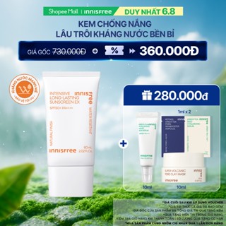 Kem chống nắng lâu trôi innisfree Intensive Long Lasting Sunscreen SPF50+ PA++++ 60ml