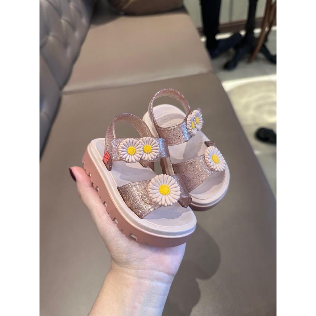 Sandal cao cấp cho bé gái Zaxy Flower ( GLITTER NUDE )