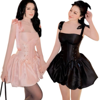 ( Loại 1 )Đầm hai dây coest eo cao cấp chất liệu tafta,sang chảnh - 019