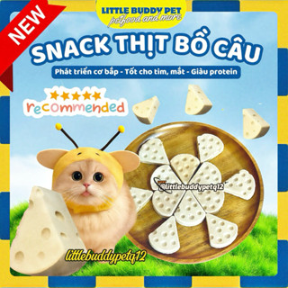   Combo 30c  Bánh thưởng thịt chim bồ câu hình miếng phô mai cho chó mèo hamster sóc - hỗ trợ sức khoẻ tim và mắt 2g 