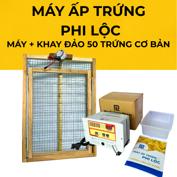 1 BỘ MÁY CARBON CƠ BẢN + 1 KHAY ĐẢO TỰ ĐỘNG - KHÔNG KÈM THÙNG XỐP - MÁY ẤP TRỨNG PHI LỘC