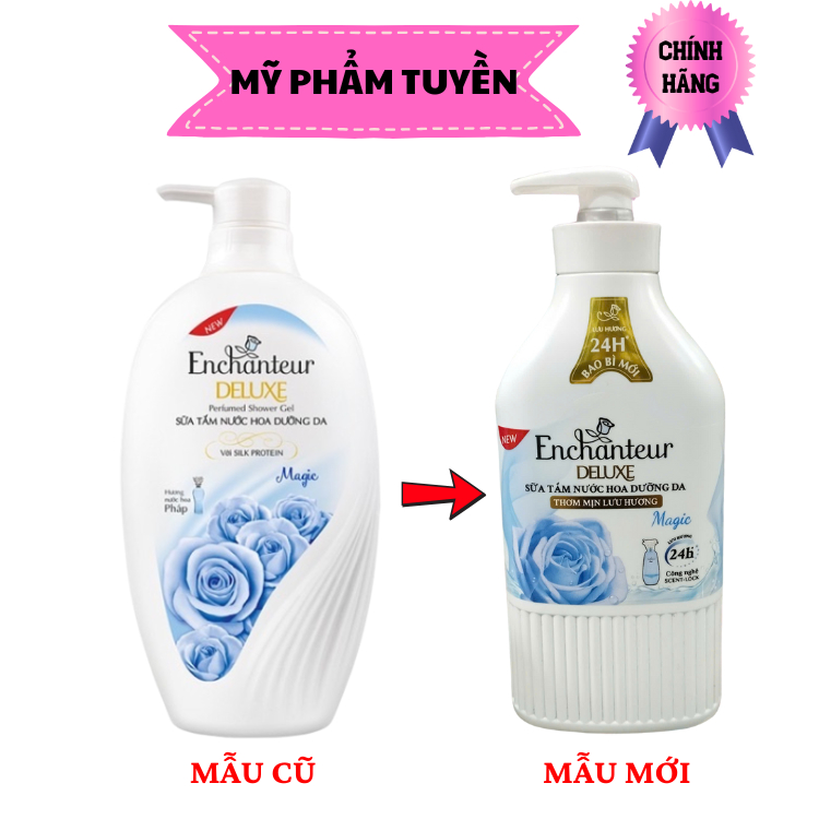 Sữa Tắm Nước Hoa Enchanteur Deluxe Magic 650g (xanh dương)