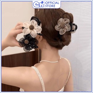  QH25 Kẹp Tóc HOA TRÀ Thời Trang Đuôi Ngựa Vuốt Tóc Cho Nữ Phong Cách Hàn Quốc 