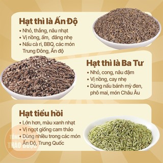 Hạt thì là Ấn Độ 100g, hạt thìa là organic, gia vị nấu phở thơm ngon, tăng hương vị cho món ăn