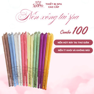 Combo 100 Nến Xông Tai Ấn Độ Spa Thư Giãn Từ Sáp Ong Tinh Dầu Thảo Dược Giảm Căng Thẳng, Giảm Ù Tai Mất Ngủ
