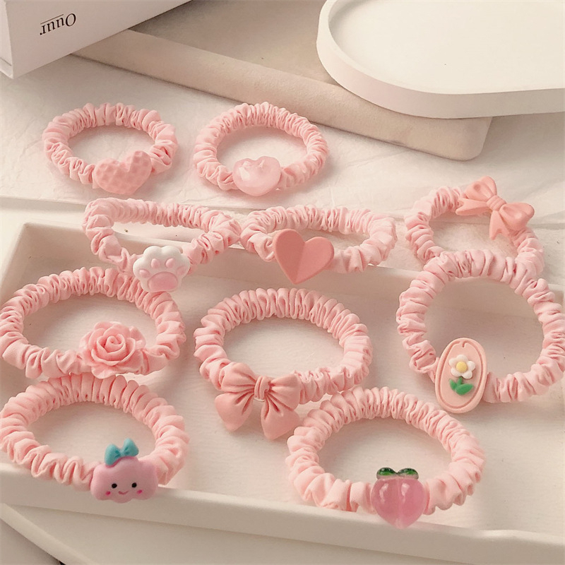 Dây Buộc Tóc hồng Hình cute